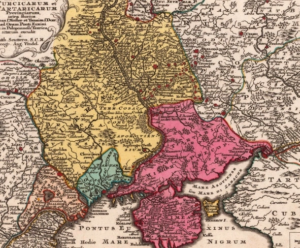 Карта Украины 1744 года
